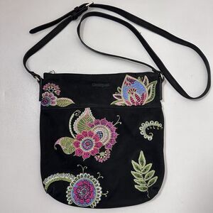 Desigual Crossbody Bag Anubis Kaua Canvas Embroidered Colorful Handbag Purse
